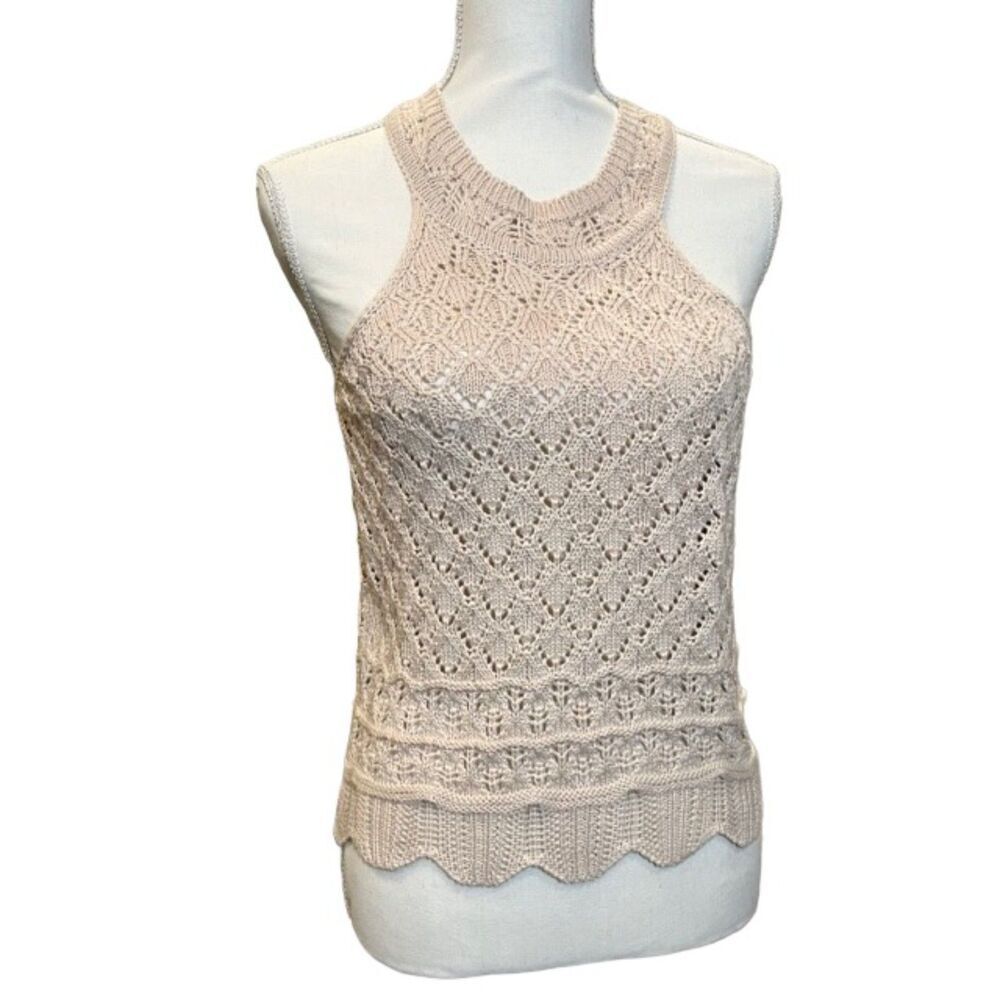Olive + Oak Knit Women's Sleeveless Top Light Brown Size Small